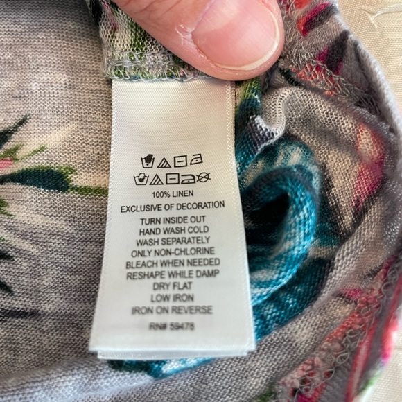 C&C California 100% Linen Tank Top- Size L - Picture 4 of 6